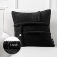 thumbnail image 4 of Phantoscope Soft Fluffy Sherpa series Throw Pillow Cover Faux Fur Decorative Cushion, Black, 20 x 20 Inches, 2 Pack, 4 of 6