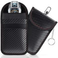 thumbnail image 1 of Small Size Faraday Bag for Key Fob(2 Pack), Faraday Cage Protector, Car RFID Signal Blocking Key Fob Protector, Double-Layers of Shielding Carbon Fiber Material Anti-Theft Faraday Pouch, 1 of 6