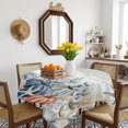 thumbnail image 3 of Blue Coastal Fall Table Cloth Waterproof Tablecloths, Thanksgiving Pumpkins Starfish Botanical Tablecloth Dining Table Cover for Kitchen Party Tabletop Outdoor, Square Tablecloth 54x54 Inch, 3 of 9