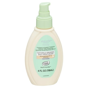 Equate Naturally Beaming Daily Moisturizer with SPF 15 Sunscreen for Moisturizing Face Care, 4 fl oz, Compare to Aveeno® Positively Radiant® Daily Moisturizer Sunscreen Broad Spectrum SPF 15