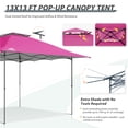 thumbnail image 5 of EAGLE PEAK 13 x 13 ft Pop-up Outdoor Canopy Auto Extending Eaves (169 Sqft of Shade),Light Pink, 5 of 11