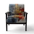 thumbnail image 4 of Designart "Gold Red Collage Serenade" Upholstered Abstract Accent Chair and Modern & Contemporary Arm Chair - Multiple Color & Pattern, 4 of 7