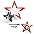 thumbnail image 2 of Liamobondopolis 3 Piece Nested Wooden Star Set 4th of July Patriotic Decor for Home Decor Living Room Table and Shelf, 2 of 7