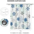 thumbnail image 3 of Winter Shower Curtains for Bathroom Blue Snowflake Shower Curtain Christmas Bathroom Decor Winter Holiday Washable Durable Fabric Bathroom Curtains 72x72 Inch, 3 of 6
