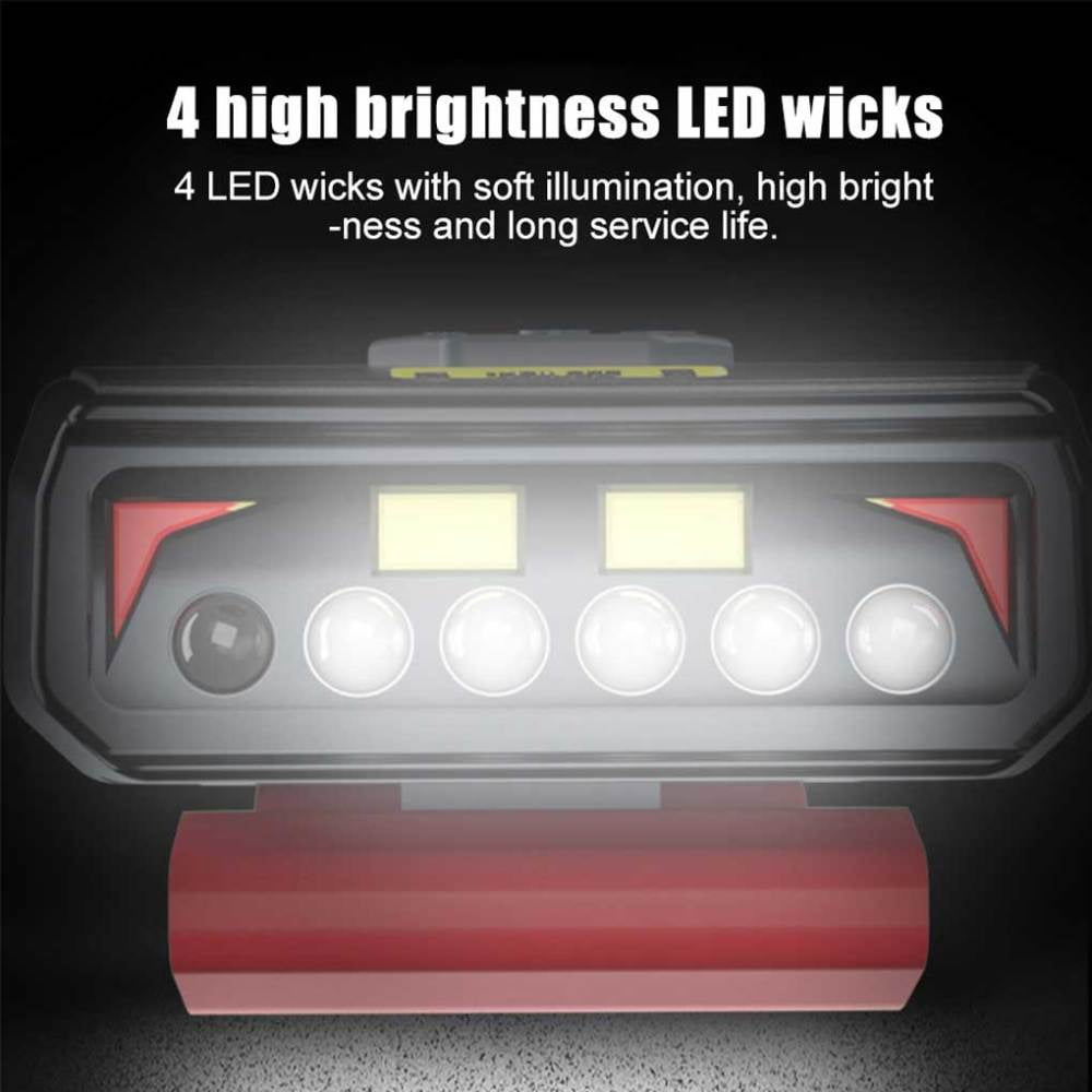Gesture Sensing LED Headlamp Super Bright Light Detachable Headlight for Night Fishing Jogging Hiking