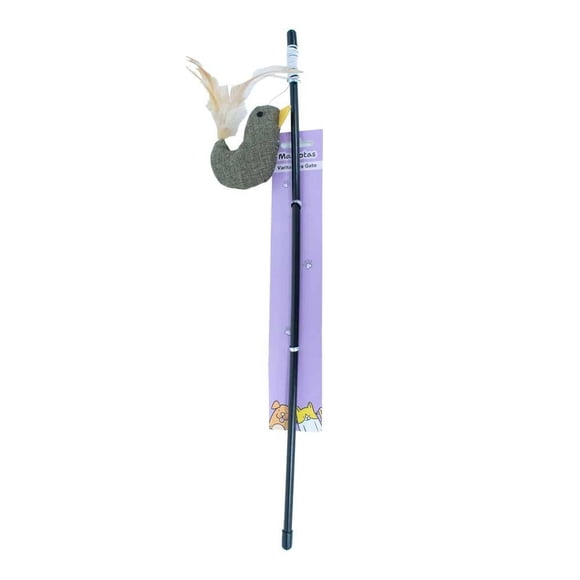 Varita para Gato Prichos con Figura de Ave 48x2.5x7 cm 1 Pieza
