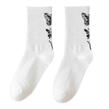 

Fuieoe Socks Women s Fashion Retro Butterfly Female Socks