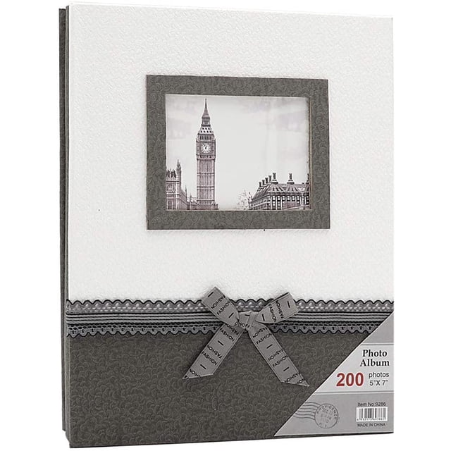 FHYLGN 5x7 Grey Polypropylene Wedding Photo Album, Holds 200 - 5x7 Photos