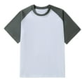 thumbnail image 3 of Chiccall Mens Casual Colorblock T Shirts Short Raglan sleeve Crew Neck Shirts Stylish Summer Beach Tee Tops, 3 of 7