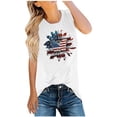 thumbnail image 6 of Jophufed Summer Tops for Women 2025 4th of July Tops Sunflower Printed Casual Summer Tank Tops Blouse Labor Day Sale, 6 of 6