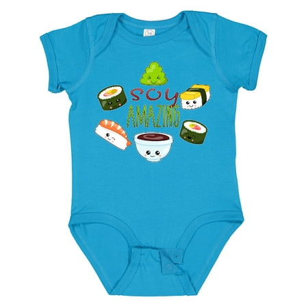 

Inktastic Soy Amazing- Cute Sushi and Wasabi Gift Baby Boy or Baby Girl Bodysuit