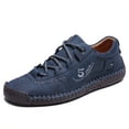 thumbnail image 4 of Men's  Flats Outdoor Walking Sneakers Handmade Stitching Casual Shoes, 4 of 9