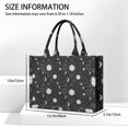 thumbnail image 3 of Large Capacity Tote Bag,Black White Zodiac Sun Moon Pattern Handbag Fashion Luxury Tote Bag,15.7"x13"x 5.1" Inches,Laptop Compatible, 3 of 6