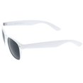 thumbnail image 3 of Retro Wide Temples Neutral-Colored Lens Horn Rimmed Sunglasses 55mm (White / Smoke), 3 of 4