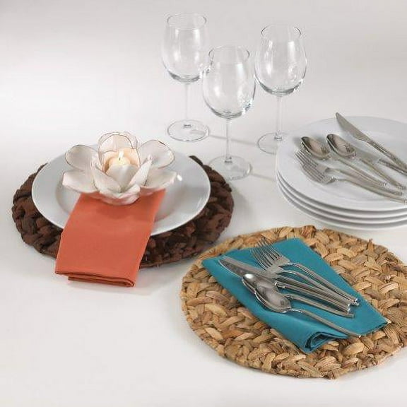 Fennco Styles Woven Sea Grass Placemats. 15 Inch Round. Set of 2.