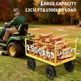 thumbnail image 6 of Heavy Duty Mesh Steel Garden Cart, 1500 Lbs Capacity Folding Utility Wagon with Removable Sides and Wheels for Transporting Gardening Soil Tools and Plants, Yellow, 6 of 10