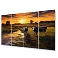 thumbnail image 2 of Designart "Cows At Farm horizon IV" Animals Metal Wall Art Set, 2 of 5