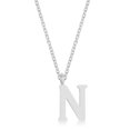 thumbnail image 1 of Precious Stars Collier Initial en Acier Inoxydable Rhodium, 1 of 1