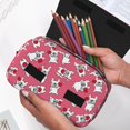 thumbnail image 6 of Kdxio French Bulldog And Heart for Double Compartment Pen Case Oxford Organizer with Zipper Pockets for Students Artists, 6 of 7