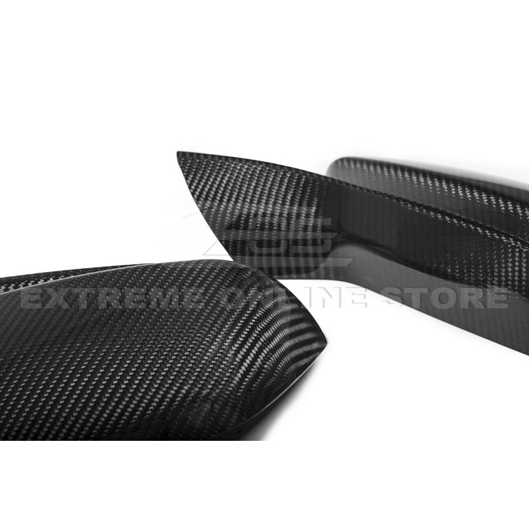 Replacement For 2016-2022 Chevrolet Camaro GM Factory Style CARBON FIBER  Tape-On Front Side Mirror Cover Pair