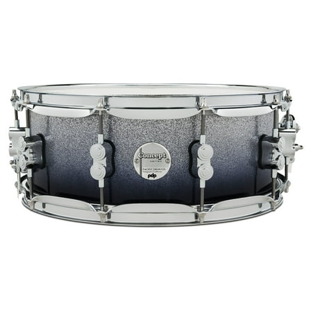 PDP Concept Maple 5.5x14 Silver to Black Sparkle Fade Lacquer Snare