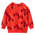 thumbnail image 6 of Boys Sweatshirts Childrens Cartoon Graphic Crew Neck Long Sleeve Pullover Hoodless Top Watermelon Red 2-3 Years, 6 of 7