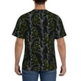 thumbnail image 3 of Bixox Men's Lilies Flowers Printed Short Sleeve Skinny Athletic T-Shirt, 3 of 6