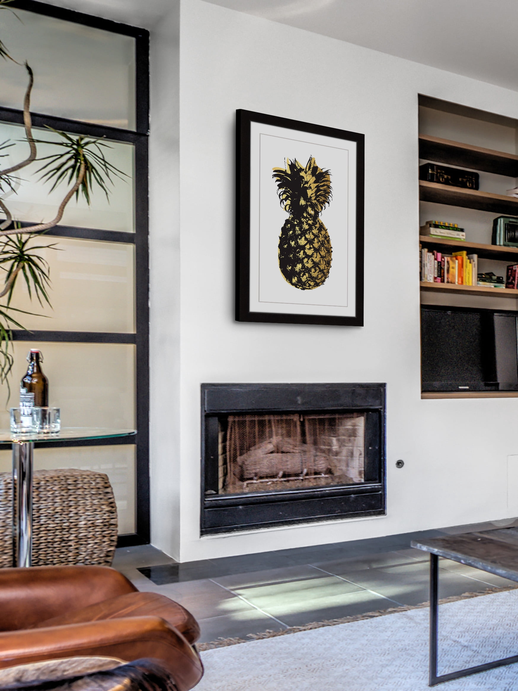 "Pineapple Golden" Framed Painting Print