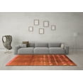 thumbnail image 3 of Ahgly Company Indoor Square Solid Orange Modern Area Rugs, 6' Square, 3 of 4