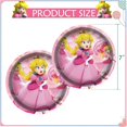 thumbnail image 3 of Decoraciones para fiesta de cumpleaños de la princesa Peach, regalos de fiesta de Mario rosa para niñas, globos, diadema, mantel, vasos, regalos para baby shower, 3 of 5
