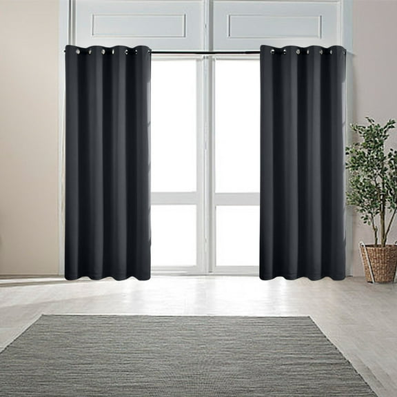 Noise Reducing Blackout Curtains, Qiopertar Under $5 Curtains Curtain Panel Pair 63 Inch W X 52 Inch L Curtain Overlay Elegant Curtains For Bedroom