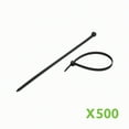 thumbnail image 2 of NavePoint 12 Inch Nylon UV Resistant Cable Wire Zip Tie 120 lbs - Black 500 Pack Lot Pcs Qty, 2 of 4