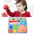 thumbnail image 4 of Gwong Juguete Tablero ocupado Percepción de color Hand-On Learning Plazo Zip botón con cordones Lace Up Montessory Toy para preescolar Gwong 30012297, 4 of 6