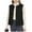 Black, variant on gbyLJF Womens Lightweight Down Vest Solid Color Round Neck Sleeveless Quilted Puffer Jacket Winter Outwear Waistcoat