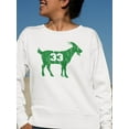 thumbnail image 2 of The Goat, 33 Sweatshirt Women -GoatDeals Designs, Female Large, 2 of 4