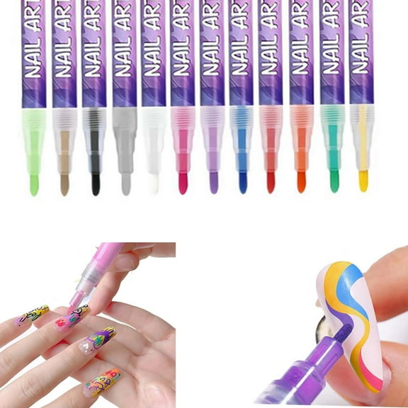 12 Colors Nail Art Pens Set