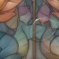 thumbnail image 4 of Yayeee Shower Curtain with Hooks 72"x72" Waterproof Fabric Bathroom Hanging Decor, Abstract Water Lilies Pattern, 4 of 5