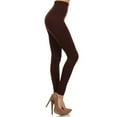 thumbnail image 3 of Women's Solid Color Super High Waist Leggings wt/5½" Waistband, Coffee, 3 of 4