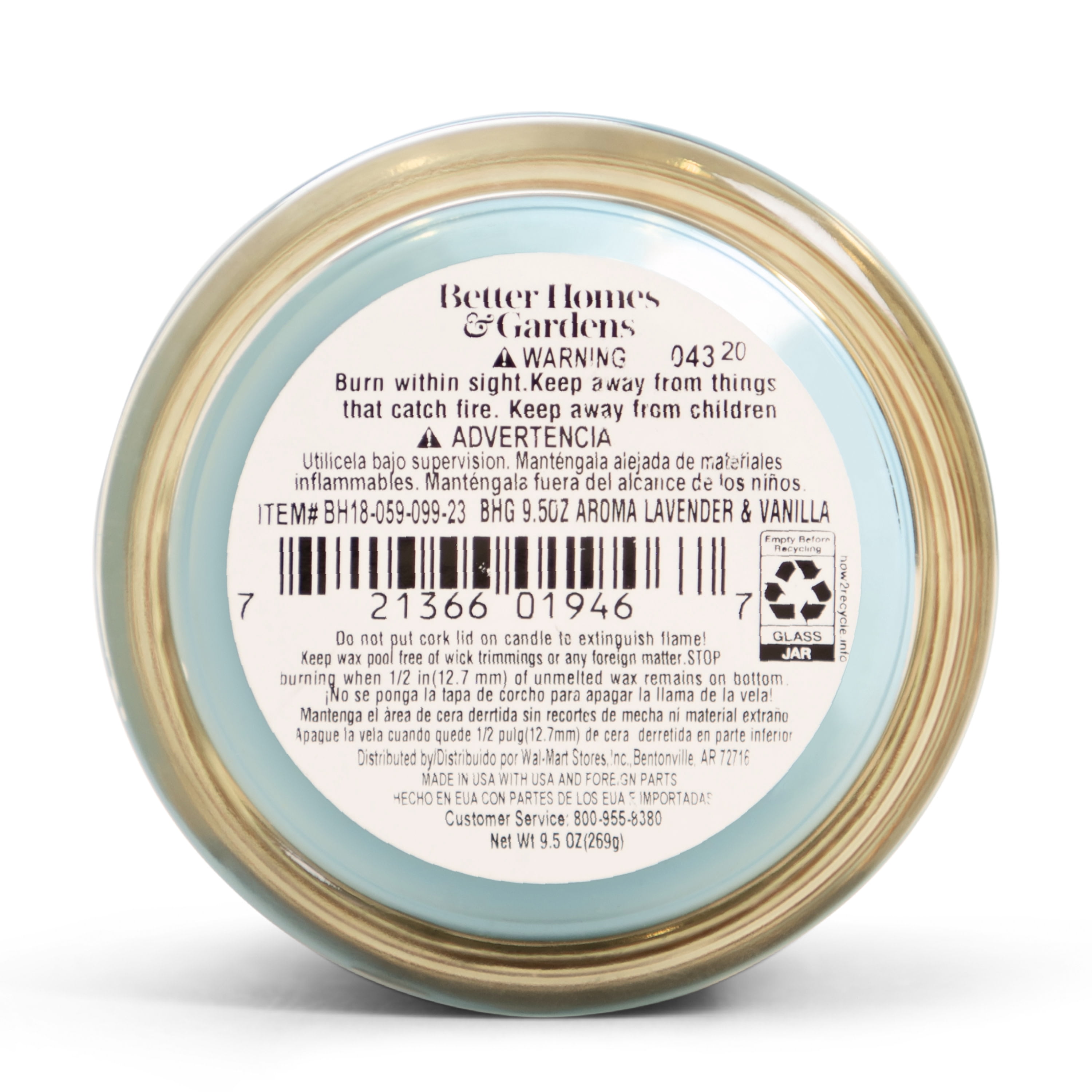 Better Homes & Garden Lavender & Chamomile Aromatherapy 9.5oz Jar Candle, Purple