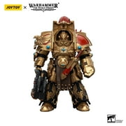 JOYTOY Warhammer 40K The Horus Heresy Legio Custodes Aquilon Terminator Squad Aquilon with twin-linked Adrathic Destructor Collection Model