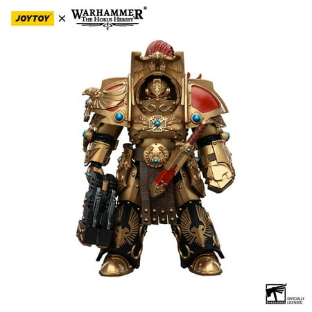 JOYTOY Warhammer 40K The Horus Heresy Legio Custodes Aquilon Terminator Squad Aquilon with twin-linked Adrathic Destructor Collection Model