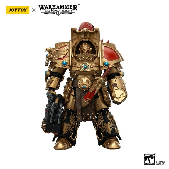JOYTOY Warhammer 40K The Horus Heresy Legio Custodes Aquilon Terminator Squad Aquilon with twin-linked Adrathic Destructor Collection Model