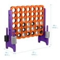 thumbnail image 3 of ECR4Kids Jumbo 4-To-Score Giant Game with 42 Rings and Reset Sliders, Outdoor Games, Orange, Purple, 3 of 10