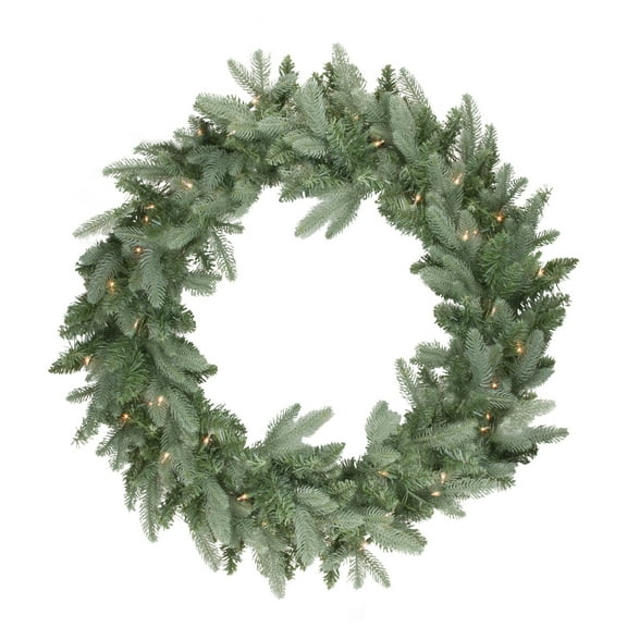 Northlight Real Touch™️ Pre-Lit Washington Frasier Fir Artificial Christmas Wreath - 36" - Clear