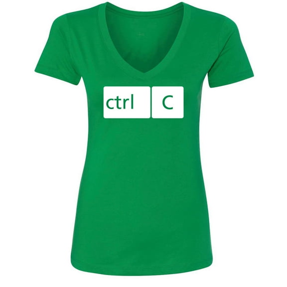CTRL C (Keys) Womens V-Neck Tee