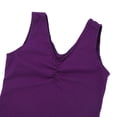thumbnail image 5 of Lejafay Girls 2 Pieces Sleeveless Gymnastics Ballet Leotard with Chiffon Ruffle Skirt Ballerina Dark Purple S, 5 of 7