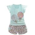 thumbnail image 4 of 26-27 Toddler Baby Girls Lollipop Tops Short Outfit, 4 of 4