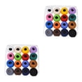 thumbnail image 1 of Inteprter Bolas de hilo de algodón de ganchillo de 16 colores, punto de cruz, bordado a mano, hilos de tejer color sólido 2piezas Inteprter CBP105322, 1 of 5