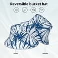 thumbnail image 4 of Kdxio Reflective Bucket Hat - Blue Shells Print Bucket Hat for Men,Women, 4 of 9