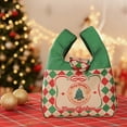 thumbnail image 5 of Christmas Gift Bag, Holiday Tote Bag, Canvas Christmas Eve Gift Bag with Festive Prints, Portable Handle, Reusable Durable Cloth, 7.09 x 3.94 x 10.24 Inches, 5 of 7